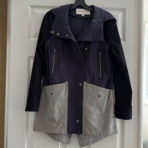 Veronica Beard Coat - Navy & Grey with Black sleeves